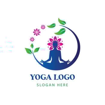 Yoga Meditation Abstract Logo Design. vector