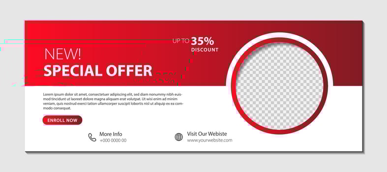 Banner design template. Usable for banner, cover and header. Vector illustration