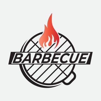 barbecue logo design template illustration. vector