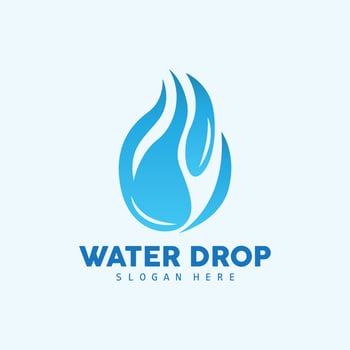 Water Drop Logo, Simple Vector, Elegant Design, Icon Symbol Template vector