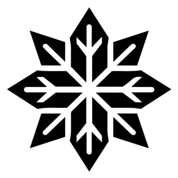 Snowflake vector icon Xmas December decoration