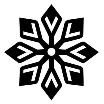 Snowflake vector icon Xmas December decoration