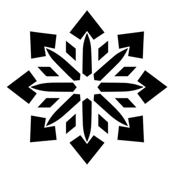 Snowflake vector icon Xmas December decoration