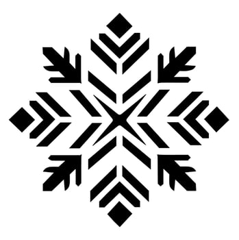 Snowflake vector icon Xmas December decoration
