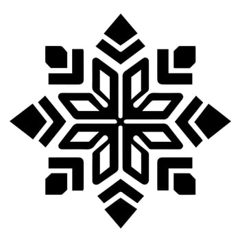 Snowflake vector icon Xmas December decoration