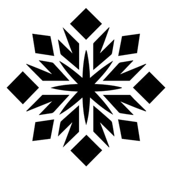 Snowflake vector icon Xmas December decoration