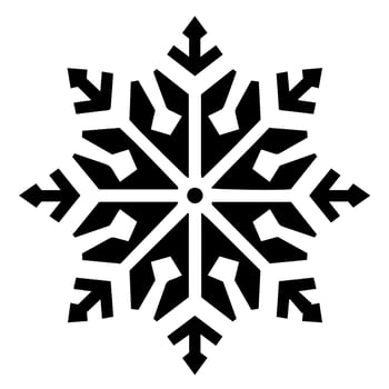 Snowflake vector icon Xmas December decoration