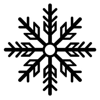Snowflake vector icon Xmas December decoration