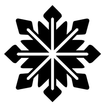 Snowflake vector icon Xmas December decoration