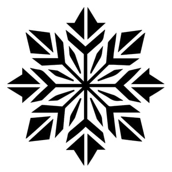 Snowflake vector icon Xmas December decoration