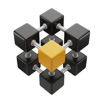 3d blockchain illustration png