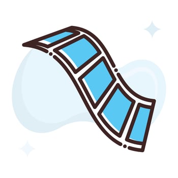Camera Reel vector Fill outline Icon.Simple stock illustration stock.EPS 10