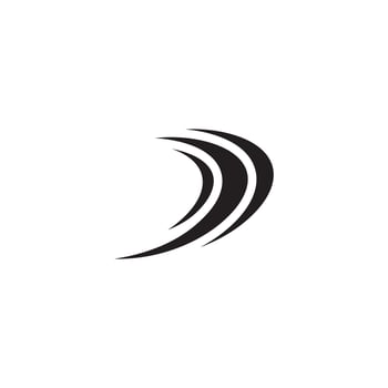 abstract wave swoosh icon logo design vector isolated on white background.