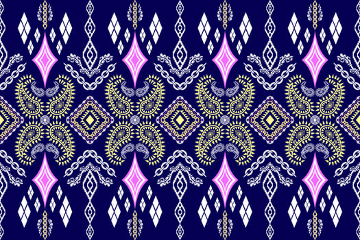 Ethnic Figure aztec embroidery style. Geometric ikat oriental traditional art pattern.Design for ethnic background,wallpaper,fashion,clothing,wrapping,fabric,element,sarong,graphic,vector illustration vector