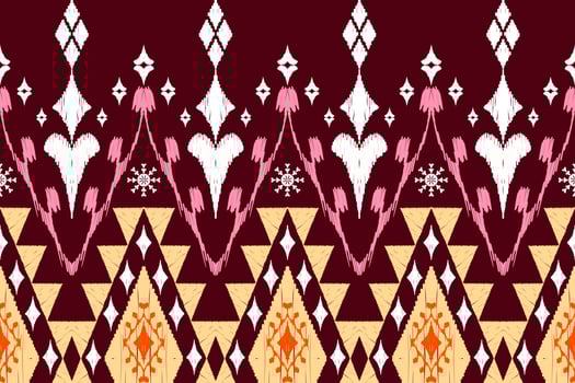 Ethnic Figure aztec embroidery style. Geometric ikat oriental traditional art pattern.Design for ethnic background,wallpaper,fashion,clothing,wrapping,fabric,element,sarong,graphic,vector illustration vector