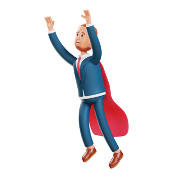 business man posing super hero png