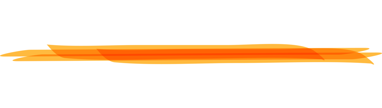 Hand drawn orange highlight marker stripes on transparent background. PNG. png