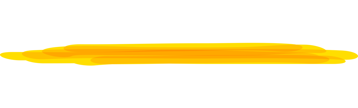 Hand drawn yellow highlight marker stripes on transparent background. PNG. png