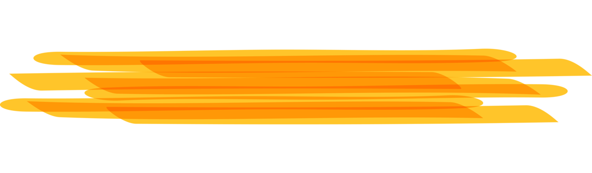 Hand drawn orange highlight marker stripes on transparent background. PNG. png