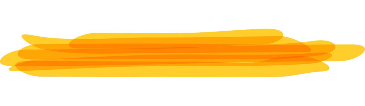 Hand drawn orange highlight marker stripes on transparent background. PNG. png