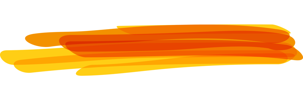 Hand drawn orange highlight marker stripes on transparent background. PNG. png