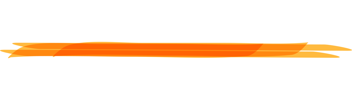 Hand drawn orange highlight marker stripes on transparent background. PNG. png