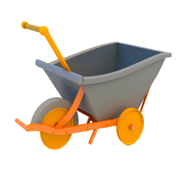 AI generative wheelbarrow png