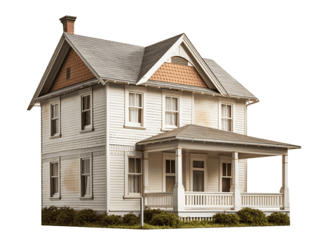House, Real estate building in png