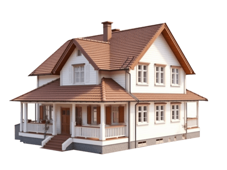 House, Real estate building in png