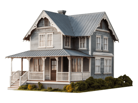 House, Real estate building in png