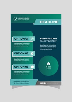 Green Business Flyer Design vector