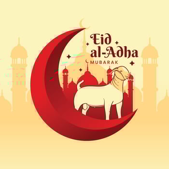 Eid al adha Vector Illustration Background Islamic Style