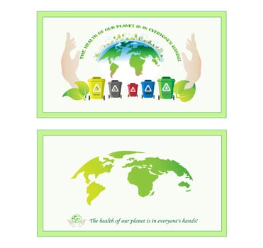 Waste recycling. Collection with types of recyclable Eco-friendly environment vector illustration.