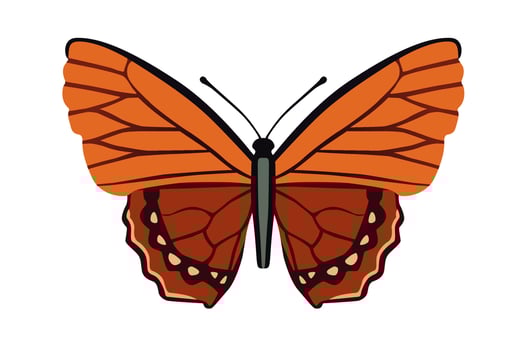 Butterfly simple icon. Vector Illustration