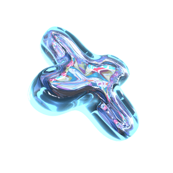3D illustration Holographic Abstract Shape png