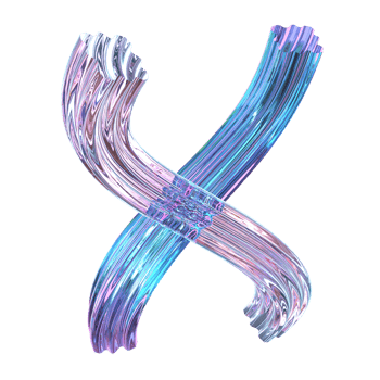 3D illustration Holographic Abstract Shape png