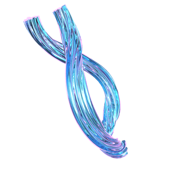 3D illustration Holographic Abstract Shape png