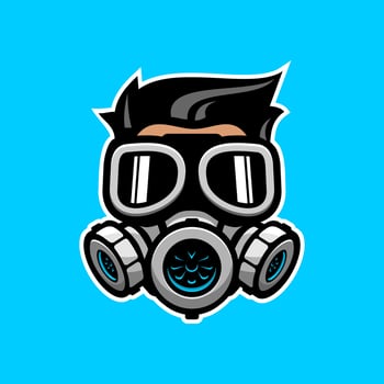 GAS MASK BOY VECTOR