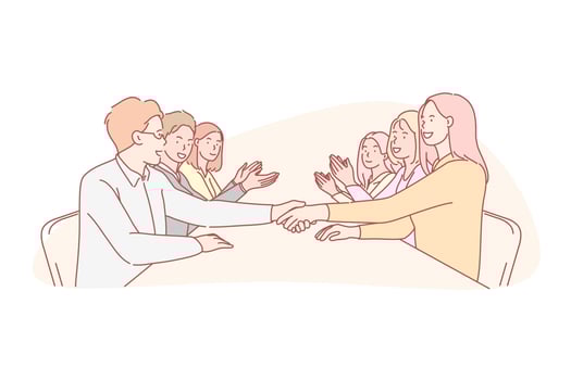 Business, collaboration, negotiation, team, agreement concept vector