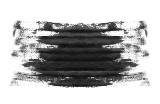 Black brush stroke isolated on a transparent background. Stock design element png