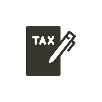 Finance and business glyph, silhouette icon. UI icon in a flat design. Thin outline icons vector