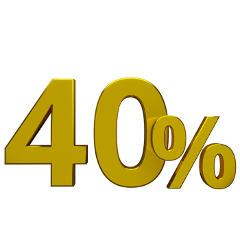 3D Gold 40 Percent Discount png