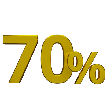 3D Gold 70 Percent Discount png