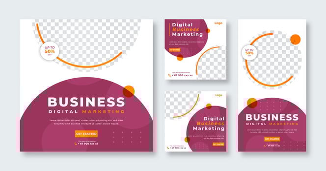 Digital Marketing Agency Social Media Post for Online Marketing Promotion Banner, Story and Web Internet Ads Flyer vector