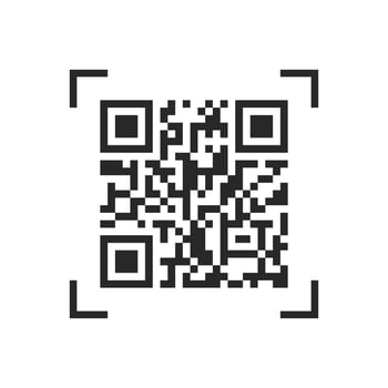 QR code vector isolated on white background