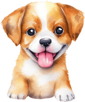 Cute Puppy Dog Watercolor. png
