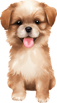 Cute Puppy Dog Watercolor. png