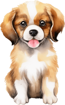 Cute Puppy Dog Watercolor. png