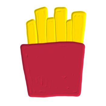 cute sticker with acrylic painting png