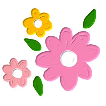 cute sticker with acrylic painting png